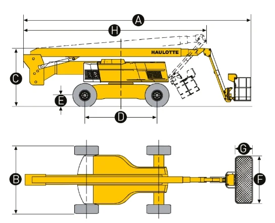 noleggio piattaforma aerea semovente articolata 32m<br />adatta ad ogni terreno, robuta e sicura 